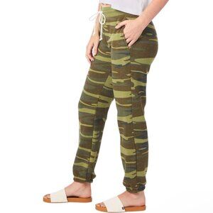 Alternative Green Camo Print Tapered Joggers Women's Size Small